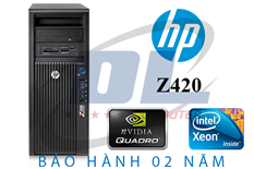Hp WorkStation Z420/ Xeon E-5 2696v2, VGA 1050Ti 4GR5, SSD 240G, Dram3 32Gb, HDD 1Tb